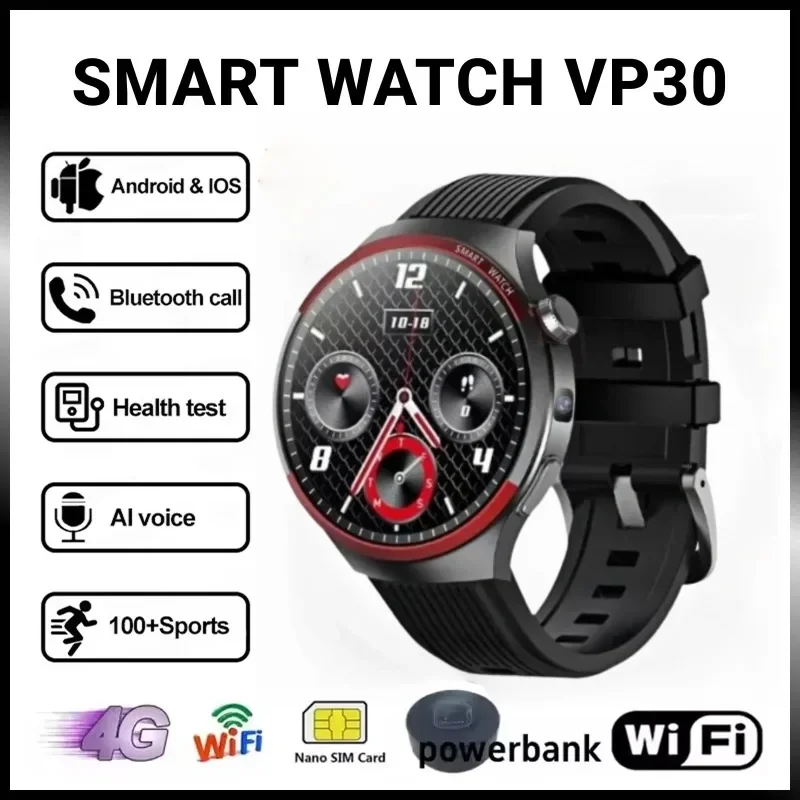 

128 ГБ VP30Watch Smartwatch Польский Menu5G Полная SIM-карта Сеть Android10.0 1100 мАч Батарея Амле для мужчин ﻿ Экран