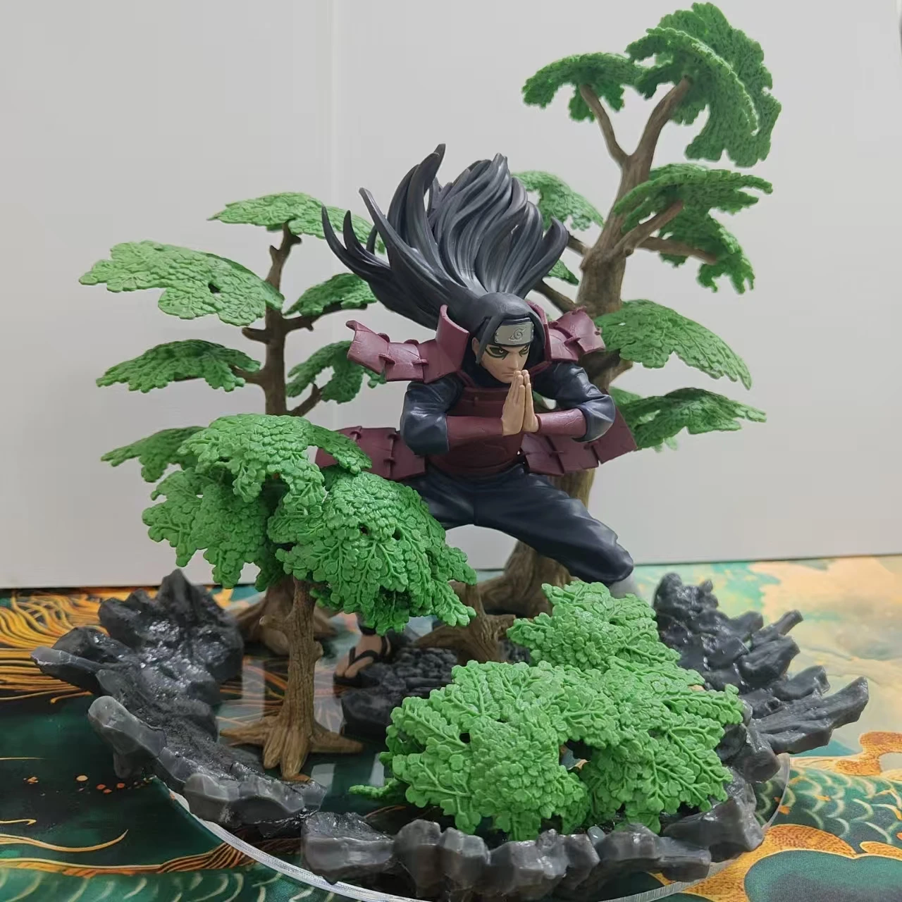 BANPRESTO NARUTO SHIPPUDEN Anime Figurki Akcji Senju Hashirama z Podstawką Drzewną Model Figurka Oryginalna Figuarts Dekoracja