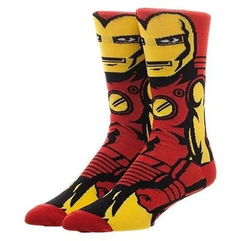 Disney Cartoon European e American Cartoon Avengers Anime Socks Groomsman Socks calzini in poliestere Iron Man Crew alta qualità