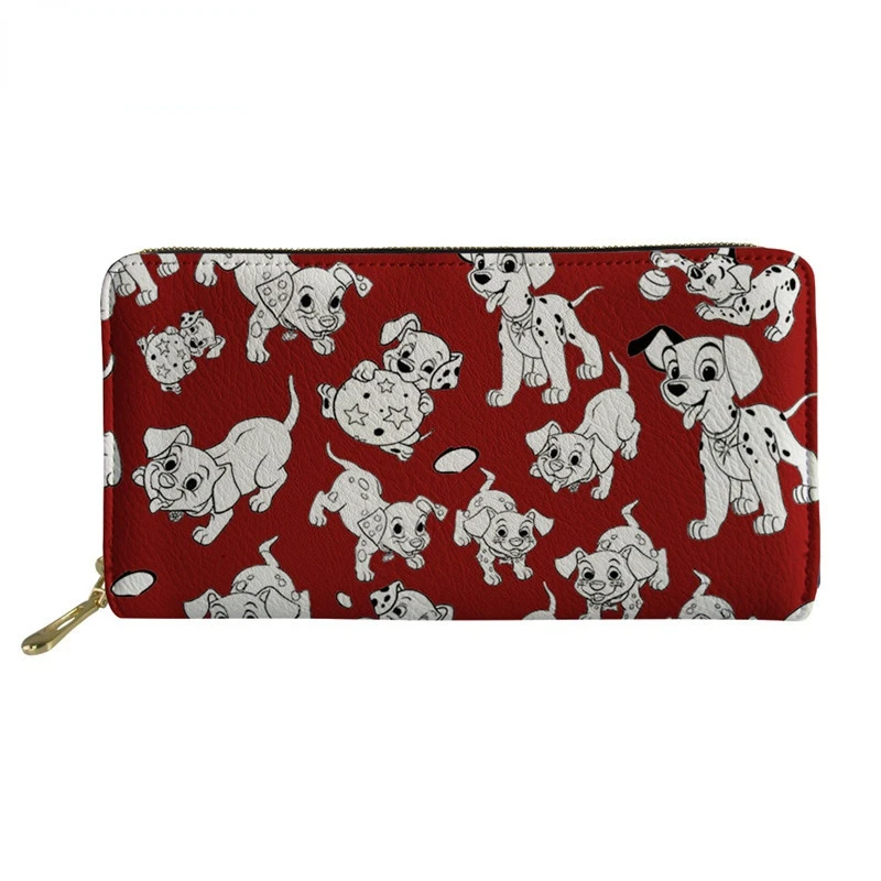 Brand Design Women Wallets Funny Dalmatian Dog Pattern Long Leather Purses for Ladies Party Clutch Money Phone Bags