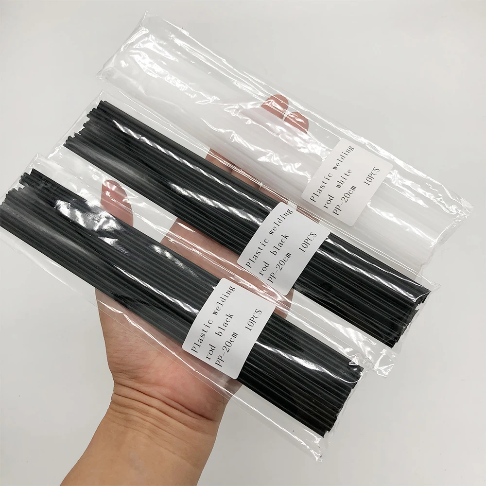 30PCS PP Black/White Plastic Welding Rods Bumper Repair Welding Supplies 20CM*8MM