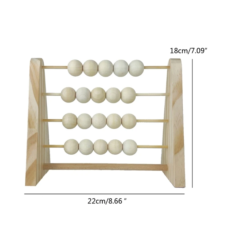 Perline legno Abaco Baby Kids Conteggio artigianale Apprendimento precoce Giocattoli educativi Nursery Baby Room Decorazione