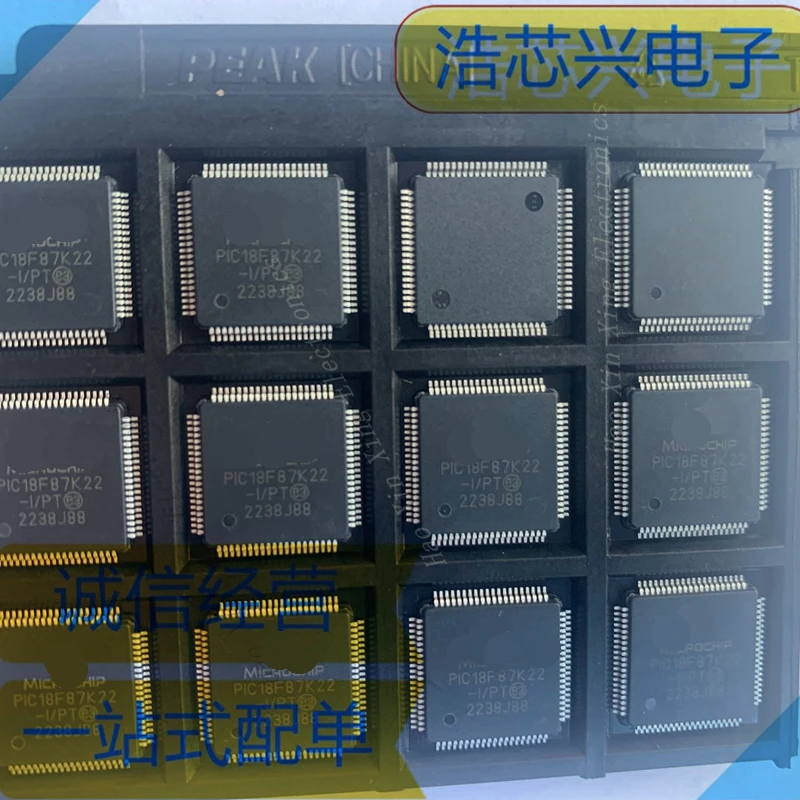 5pcs-20pcs PIC18F87K22-I/PT TQFP80  8-Bit Microcontroller - MCU 128kB Flash 4kB RAM Memory  New Original