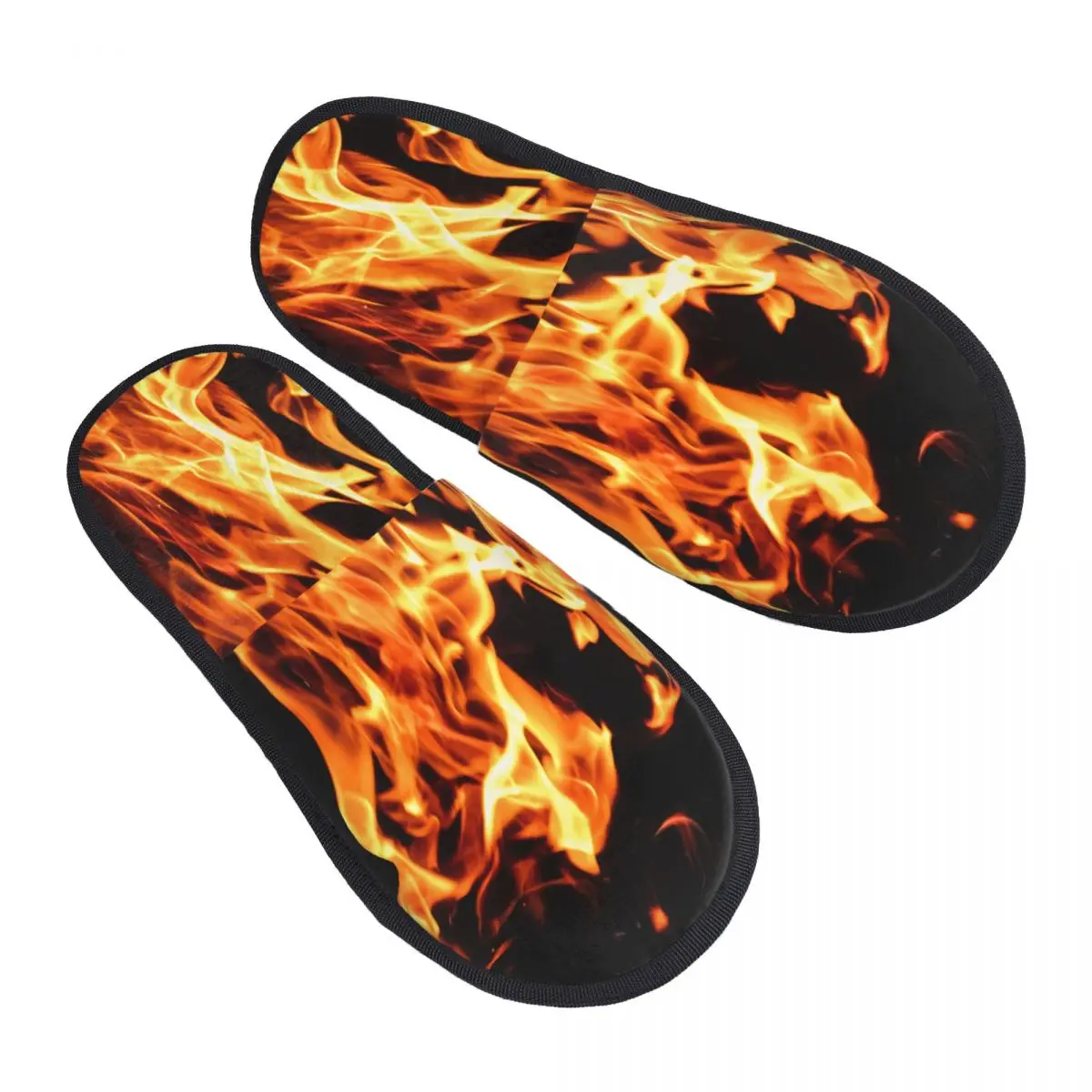 

Winter Slipper Woman Man Fluffy Warm Slippers Fire Burning House Slippers Shoes