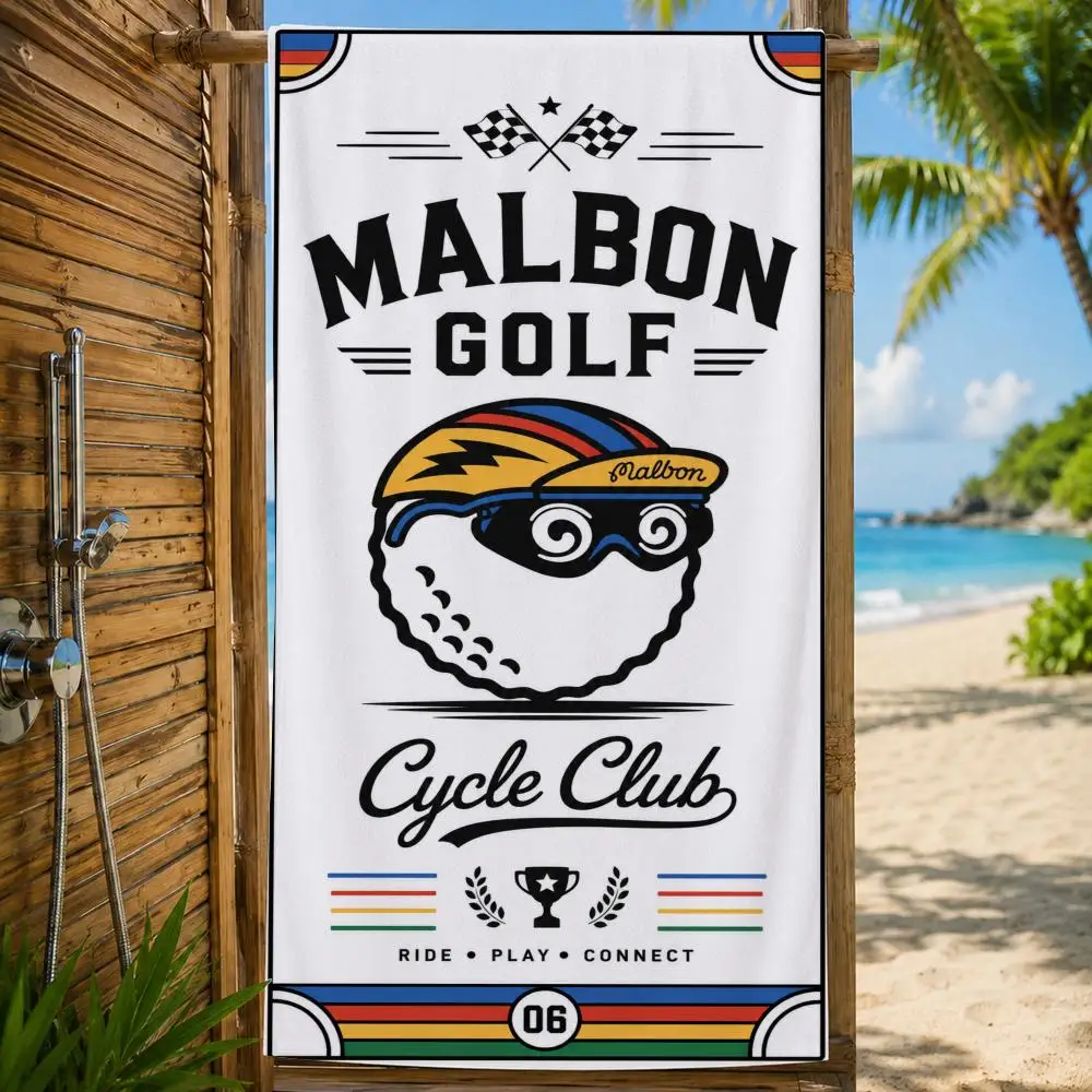 Marke Malbon Golfhandtuch, großes bedrucktes, schnell trocknendes Mikrofaser-Strandtuch, Gesichtstuch, weich, leicht, für Fitness, Camping, Spa – Detail 25