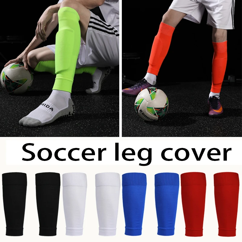 Extra Size Men's Leg Warmers Football Sock Adults Shin Guard Calf Socks Children's Leg Brace Sock Compression Protection Gear