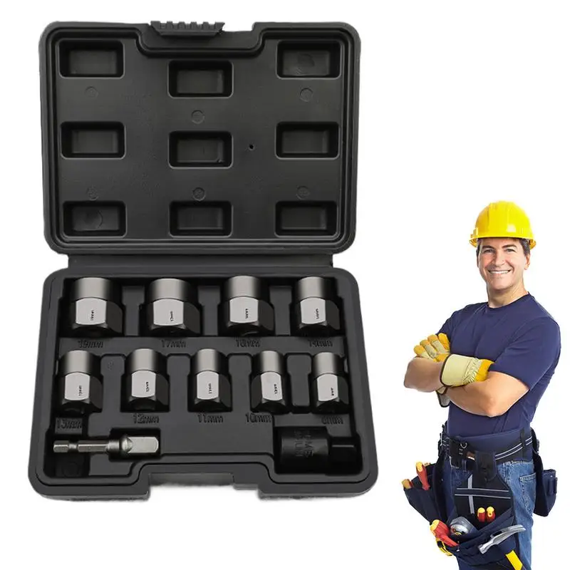 Bolt Extractor Kit Easy Out Bolt Remover Heavy Duty Hand Drill Bits Bolt Extractor Drill Bit Set Hard Broken Nuts Bolts