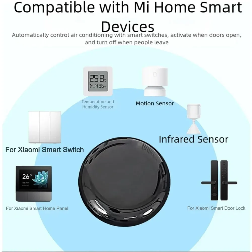 Domotica Voice Activated Remote 6.4*2.5cm Infrared Remote Control Hands-free Operation Wide Device Compatibility