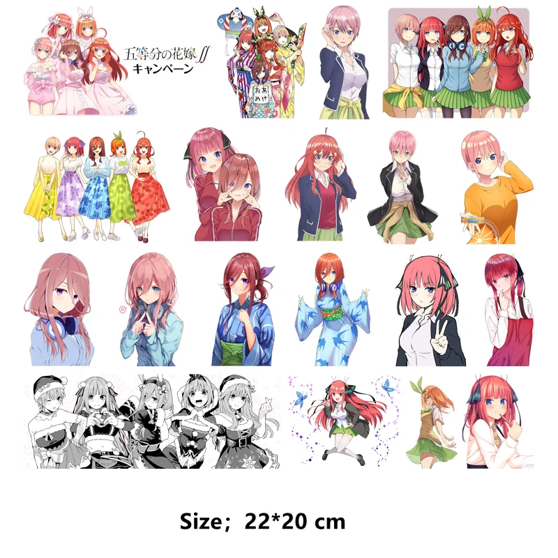 Anime The Quintessential Quintuplets thermoadhesive patches small size vinyl stickers Ironing applications