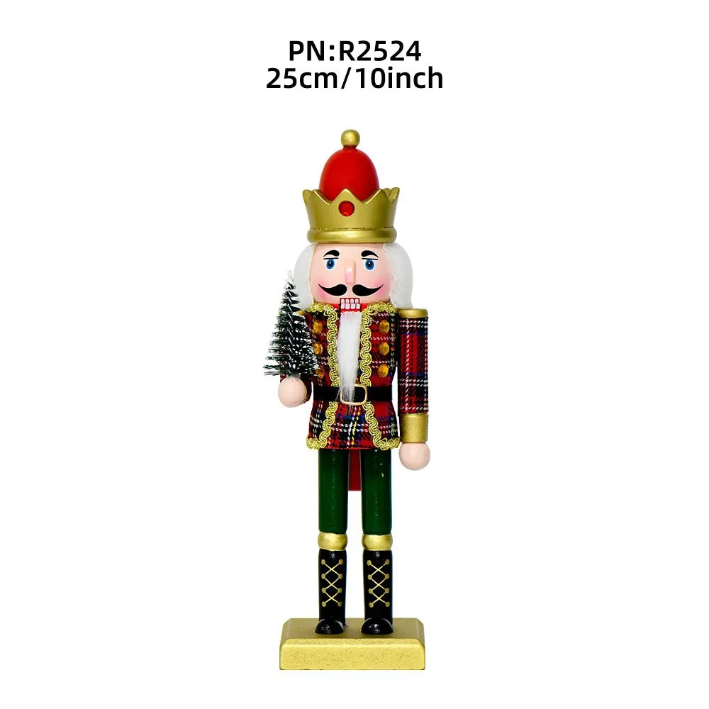 

Wood Nutcracker Soldier Christmas Ornament Classic Traditional Holiday Decoration Tabletop Shelf Fireplace Home