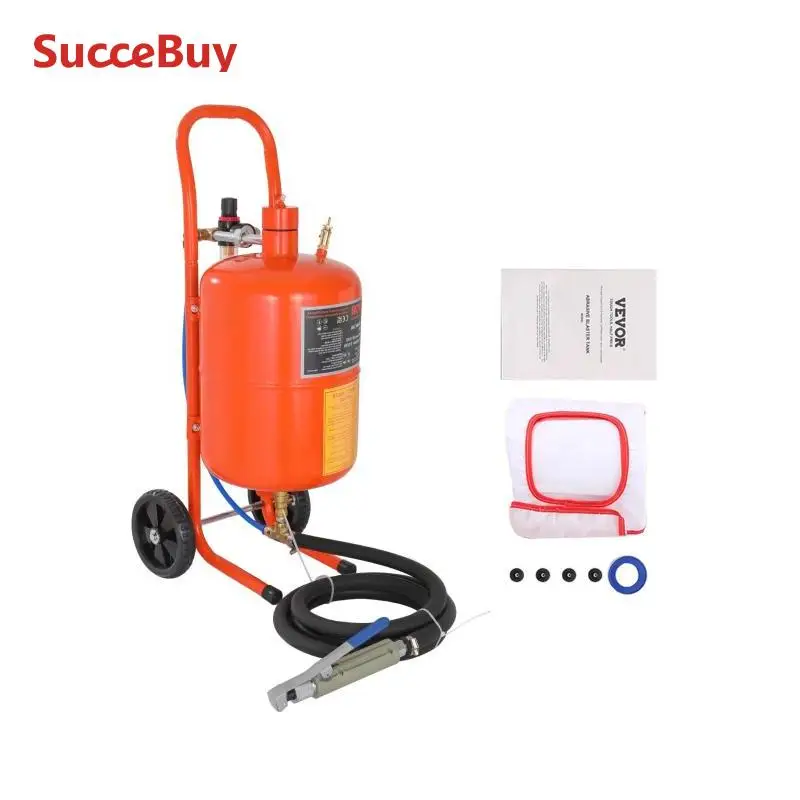 SucceBuy5/10/20Gallon Sand Blaster 60 110PSI Portable Air Sandblaster Kit with Oil-Water Separator for Paint Stain Rust Removal
