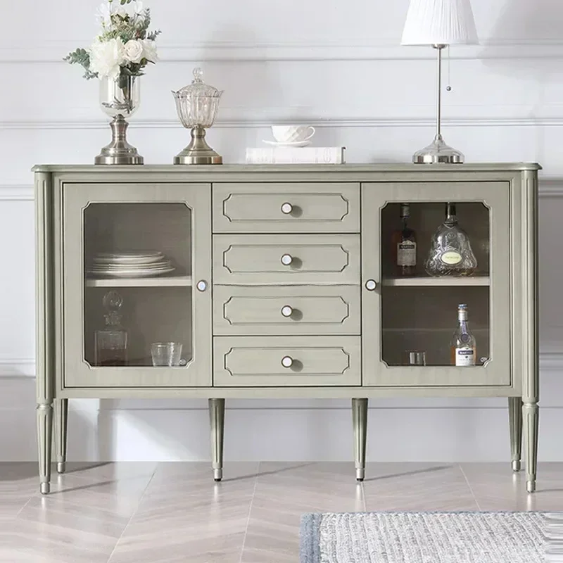 American light luxury solid wood dining side cabinet