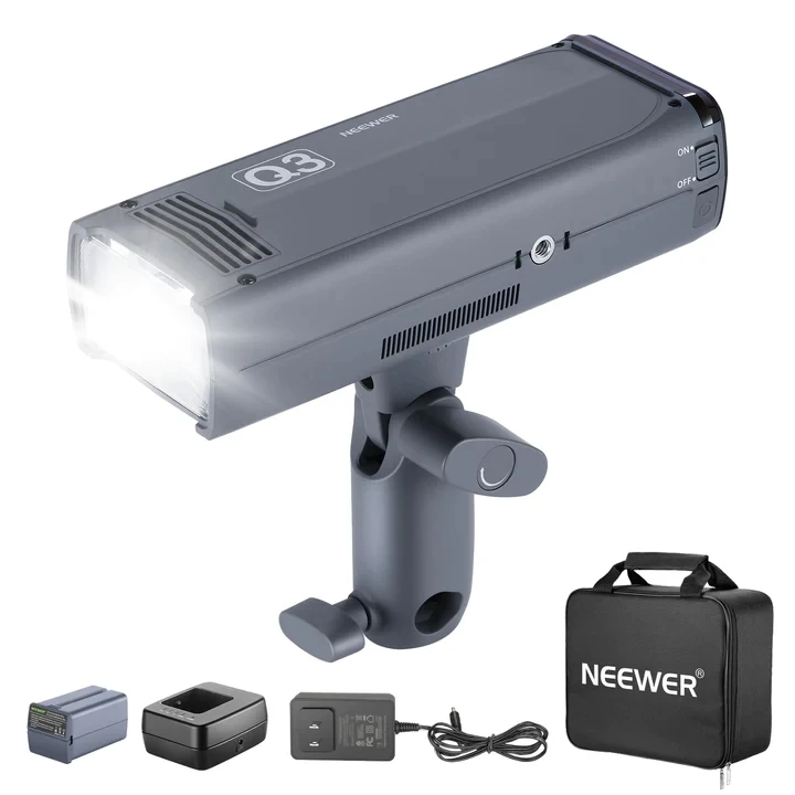 NEEWER Q3 200Ws 2.4G TTL Flash (2nd Version) 1/8000 HSS GN58 Strobe Light Portable Photography with 3200mAh Lithium Battery