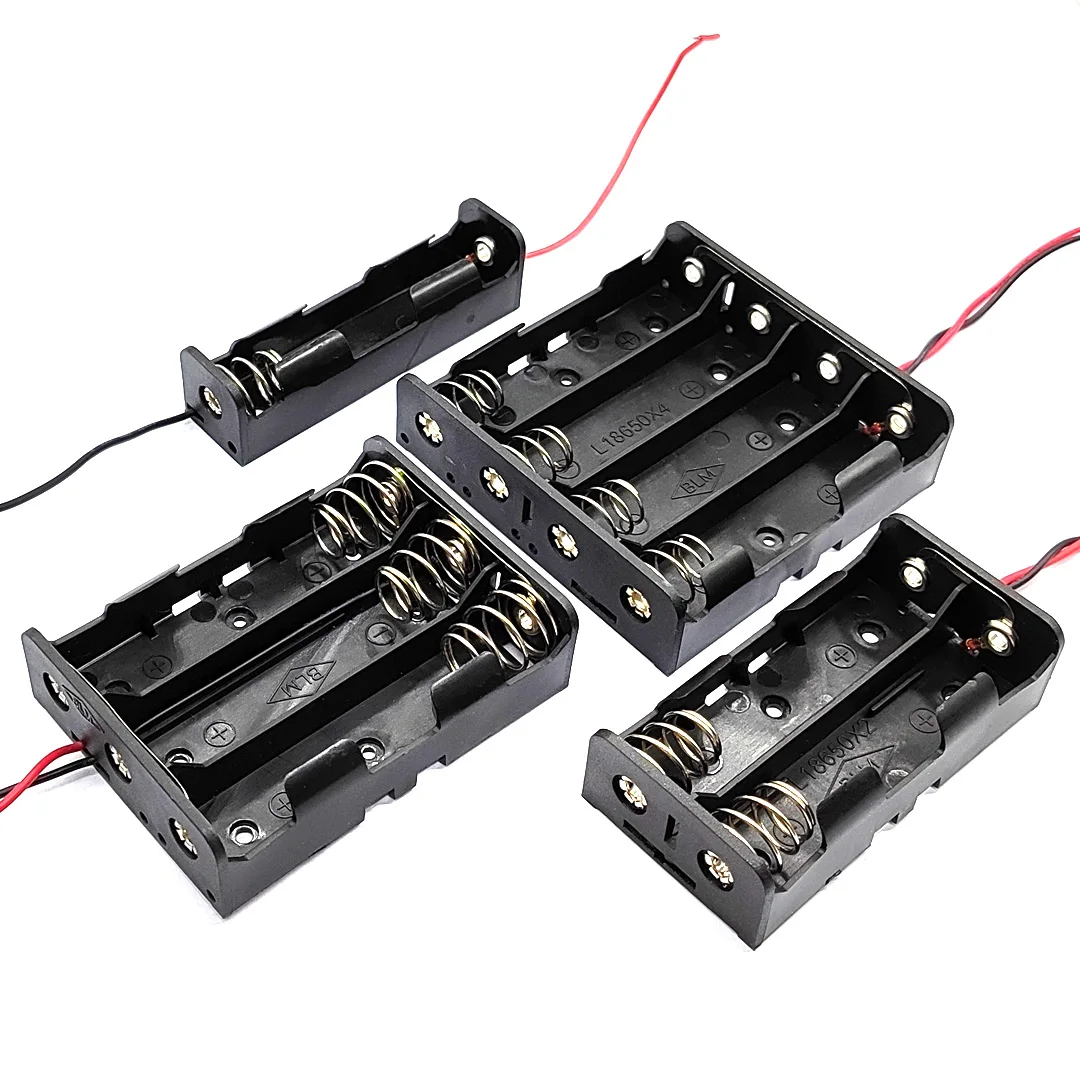 18650 Lengthened Parallel Battery Holder 18650 Battery Box 18650 Storage Box 18650 Power Bank Cases 1/2/3/4 Slots 3.7V DIY