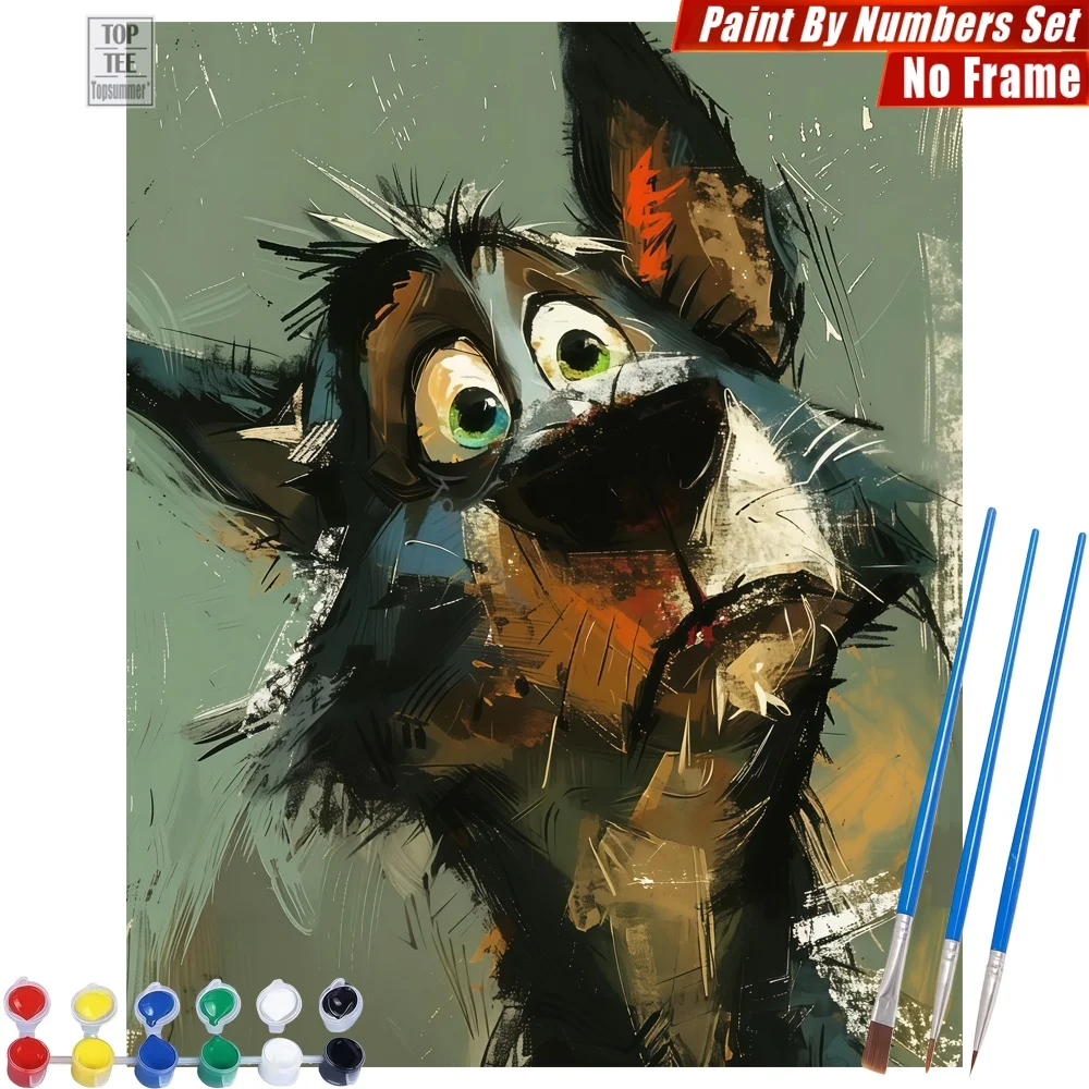 

Набор для рисования по номерам «Удивленная собачка» — изображение собаки с удивленным выражением, декор для дома и спальни, рождественский подарок для друга