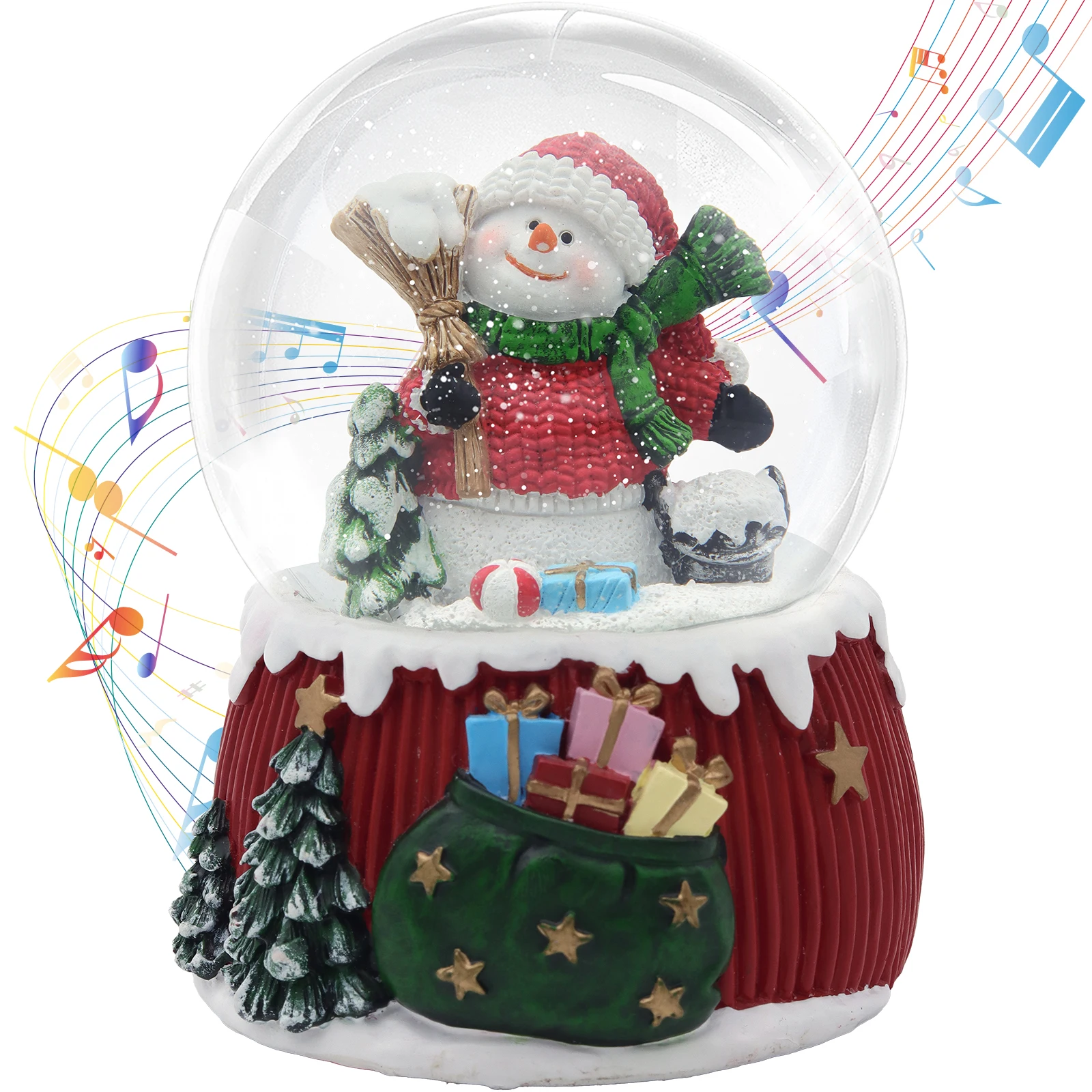 

Christmas Crystal Globe,100 mm with 8 Music and Color Lights,Music Water Snowball,Christmas Decoration,for Kids