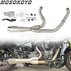 Motorcycle 2-in-1 Exhaust Full System Muffler Pipe Tube Accessories For Harley Softail Low Rider Street Bob Standard FXST 18-24