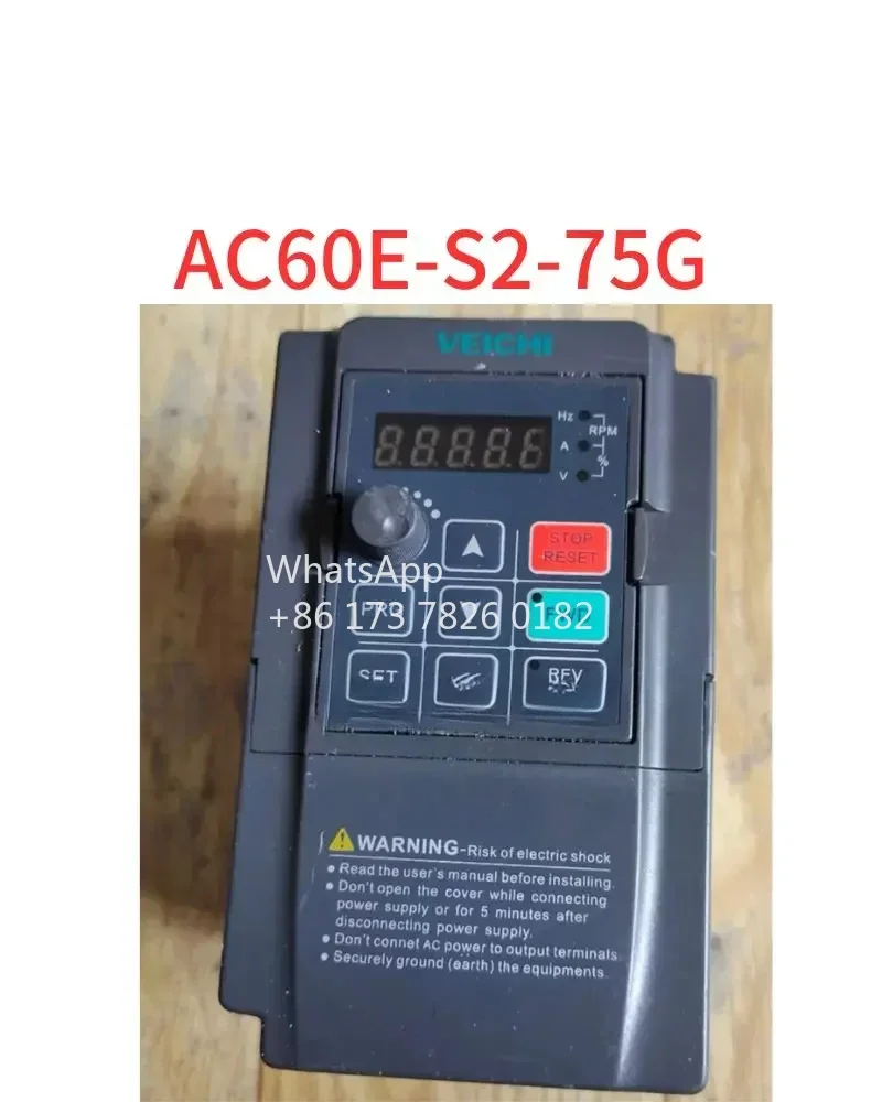 Used frequency converter ac60e-s2-75g 0.75 kw 220v