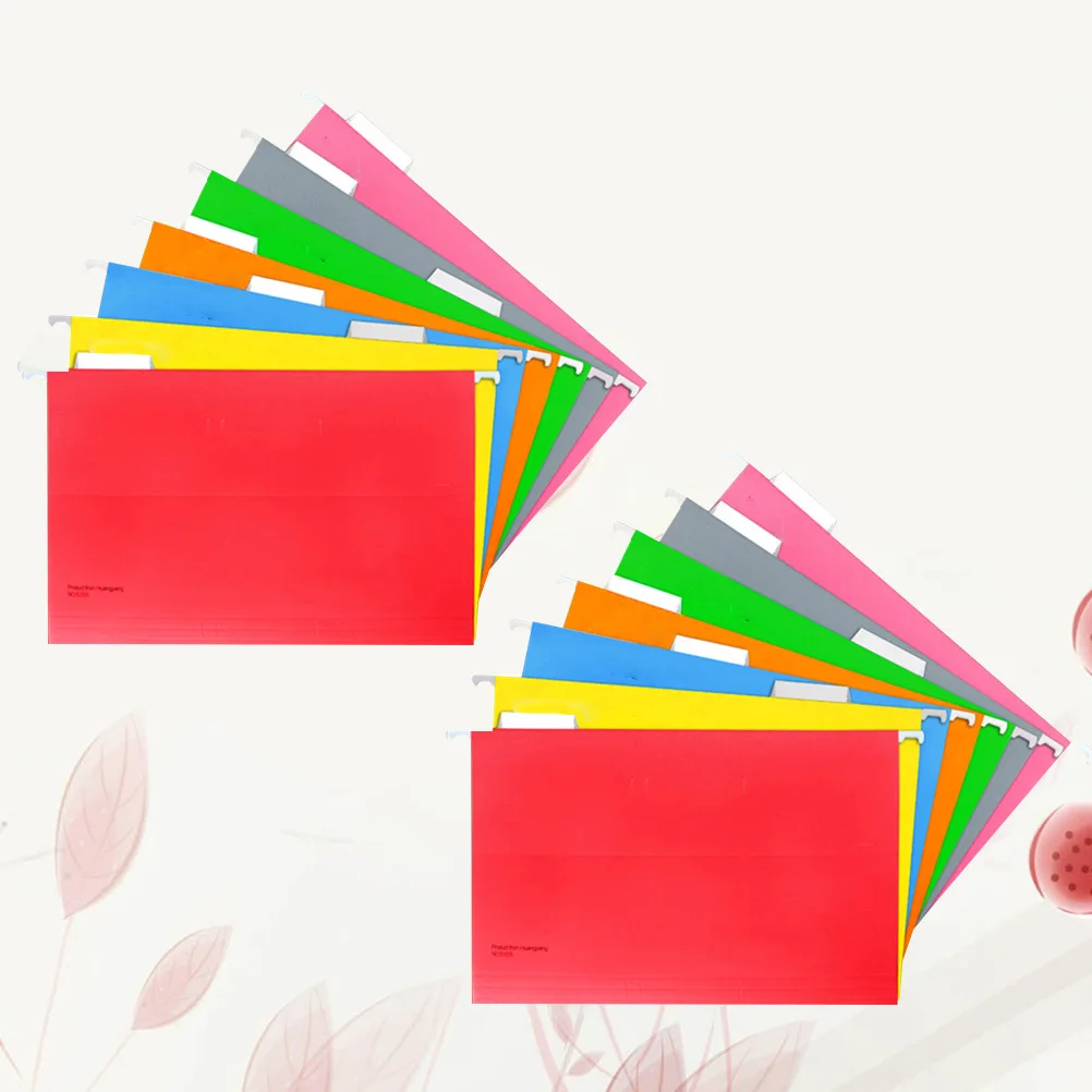 

14Pcs Suspension File Folder Hanging Document Organizer Paper File Holder for Office Home A4 Filing Cabinets Bright