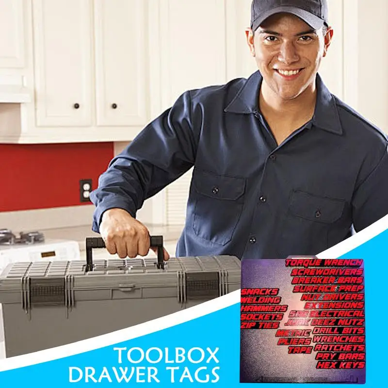 

Magnetic Toolbox Labels Tool Labels For Quick Identifying High Recognition Reusable 3D Toolbox Tags For Cabinet Shop Warehouse