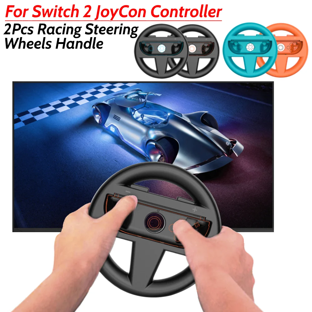 

2pcs Handle Stand Holder Gaming Racing Steering Wheel Controller Handle Holder for Switch 2 JoyCon Controller Accessories
