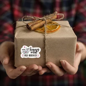 1,9 Zoll Happy Funny Mail Small Store Aufkleber Danke Mail Verpackung Aufkleber für kleine Unternehmen 100 Stück 8 Hauptverkaufsaufkleber Glück - №6