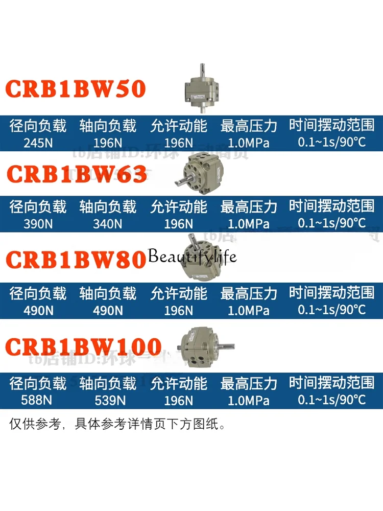 Vane Cdrb1lw/Crb1bw50/63/80/100d-180 ° 270s-90 Degree Rotating Cylinder