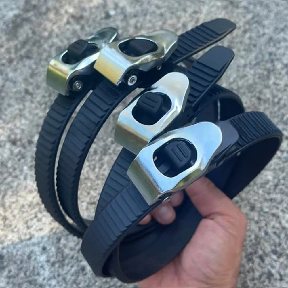 Cintas de Aço Inoxidável Reutilizáveis e Resistentes com Comprimento Ajustável e Fecho de Ratchet para Segurança