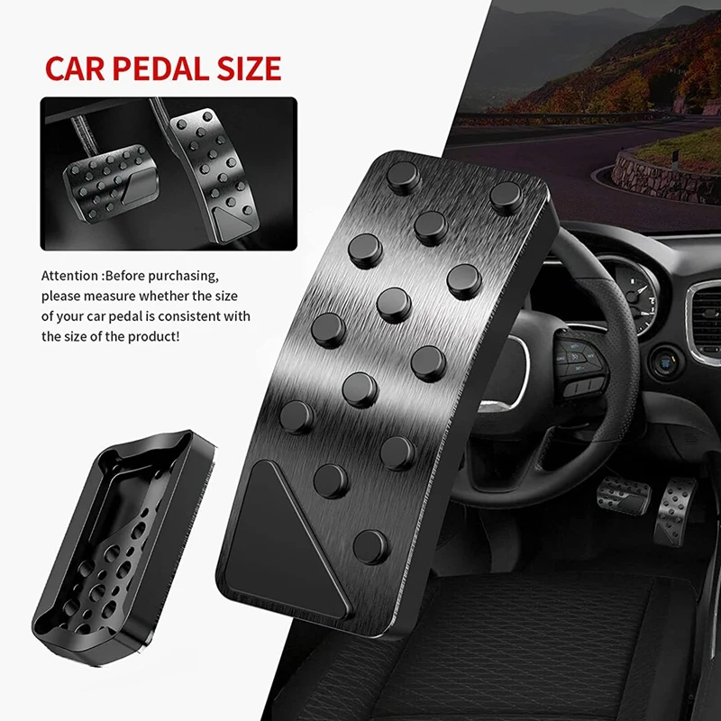 For Dodge Durango Jeep Grand Cherokee 2011-2021 No Drilling Aluminum Brake And Accelerator Pedal Covers