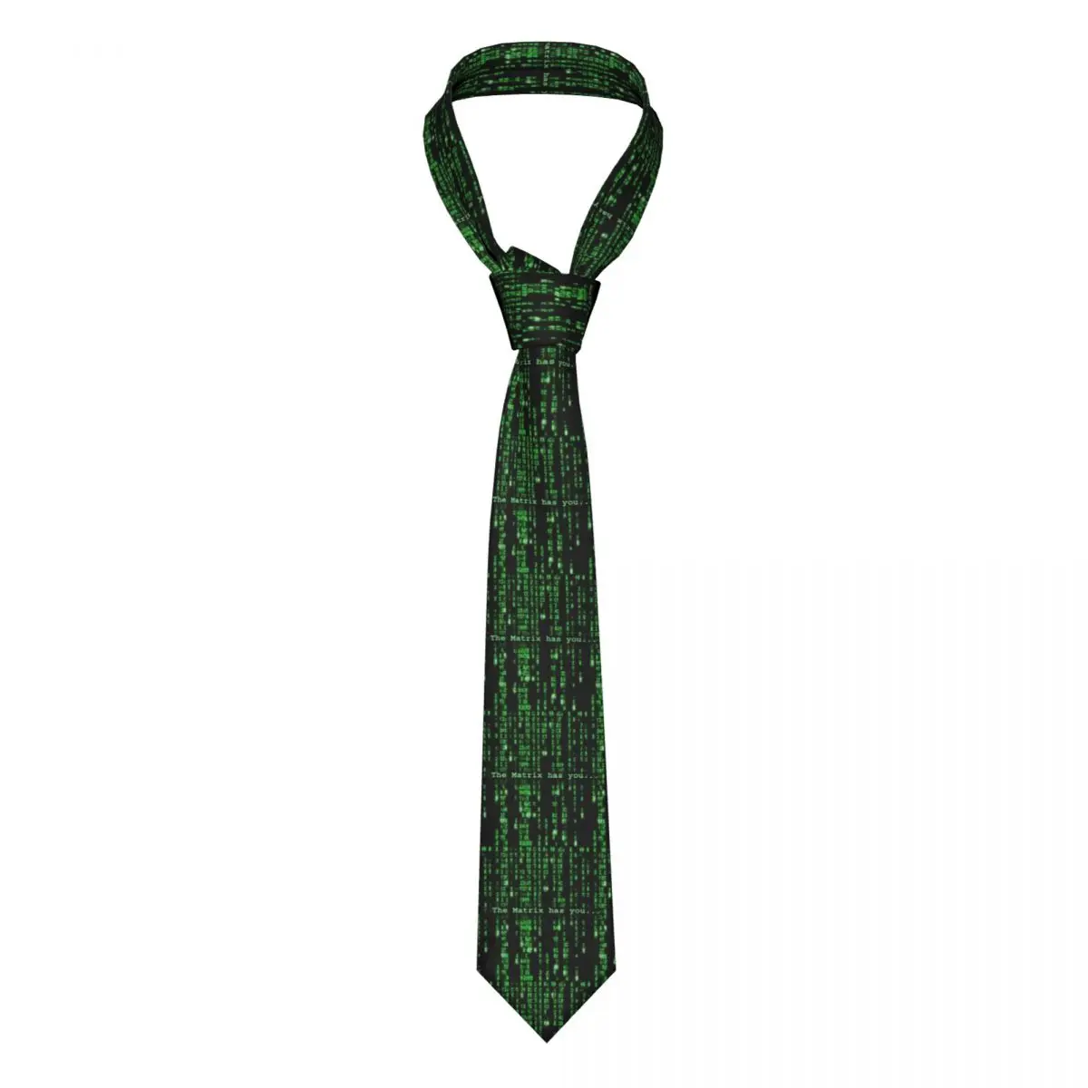 

Personalized The Matrix Has You... Ties for Men Formal Matrix Code Silk Business Necktie