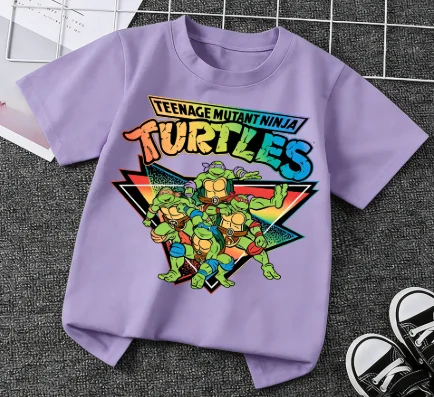 Nickelodeon "Teenage Mutant Ninja Turtles" Children's Cotton T-Shirt - Spring/Summer Soft and Comfortable Short-Sleeved Top - view 3