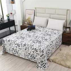 1Pc Thick Cotton Flat Sheet Printing High Quality Bed Sheet Various Sizes Can Be Customized