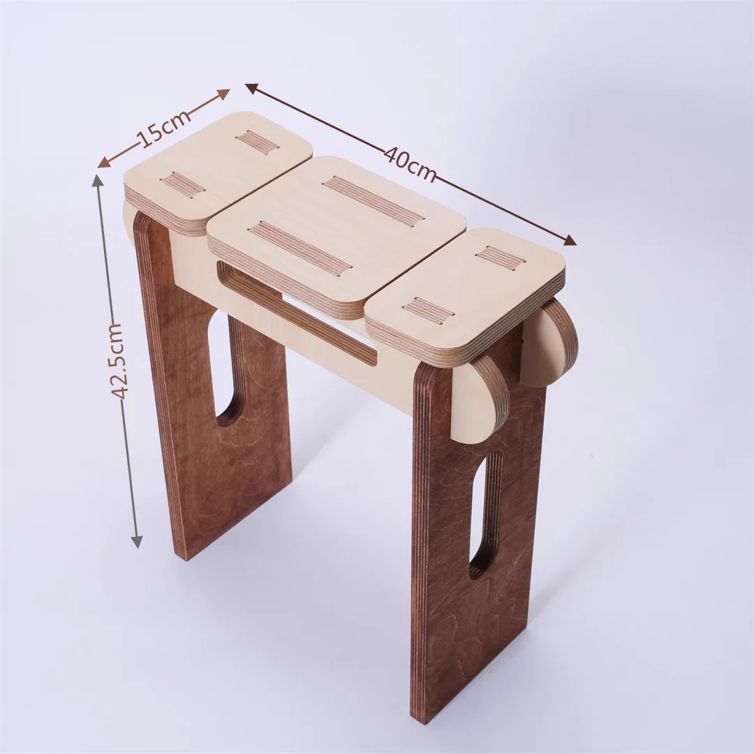 Birch Wood Low Stool Creative Home Decoration Minimalist Style Furniture Living Room Shoe-Changing Stool Bedroom Dressing Chair