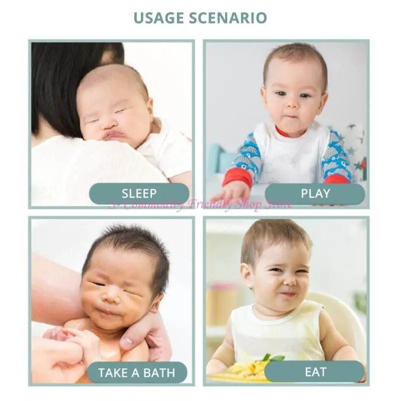 

85AE Baby Teething Bib Comfortable Drooling Bib Infants Saliva Towel 4-layer Burping Cloth for Newborns Feeding & Nursing