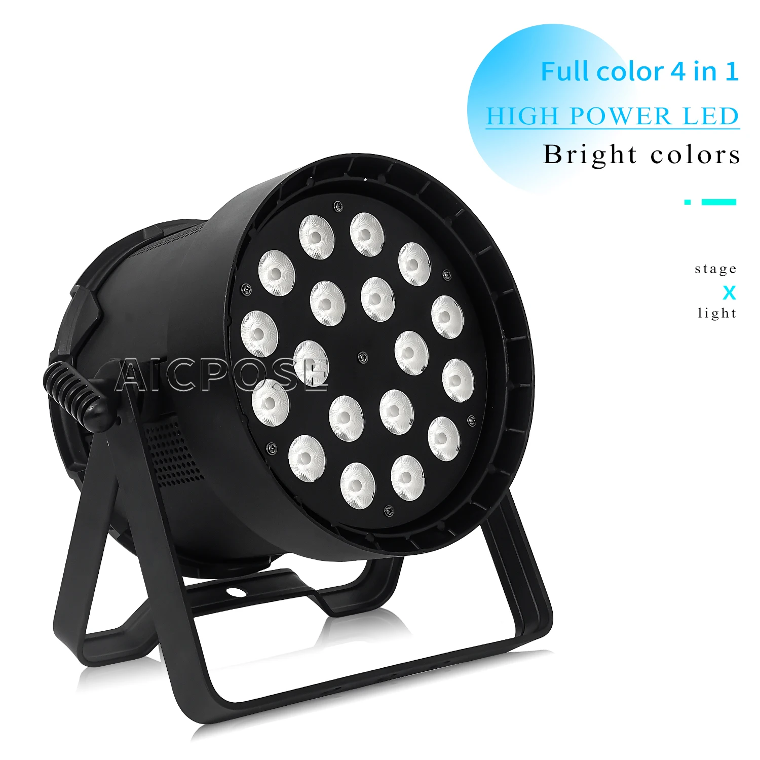 18x20W RGBW 4 in 1 LED Par Light High Power Lamp Bead Aluminum Stage Light DMX Control for DJ Disco Party Christmas Spotlight