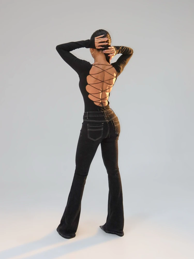 

Honey Home Sexy Ba Hollow out Detachable Pad Suit High Waist ort Pants 9%-95% Fabric Commute Sle Winter Coll...