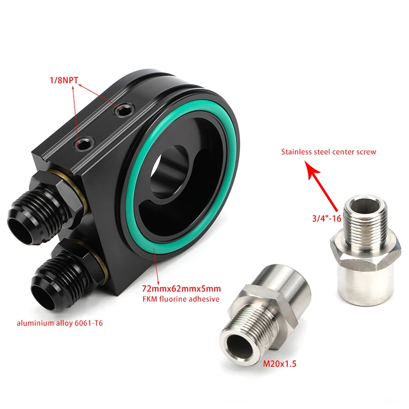 battlebee-m20x15-3-4-16unf-engine-car-retrofit-oil-sensor-filter-cooler-sandwich-plate-adapter-aluminum-alloy-bb-ofa-016