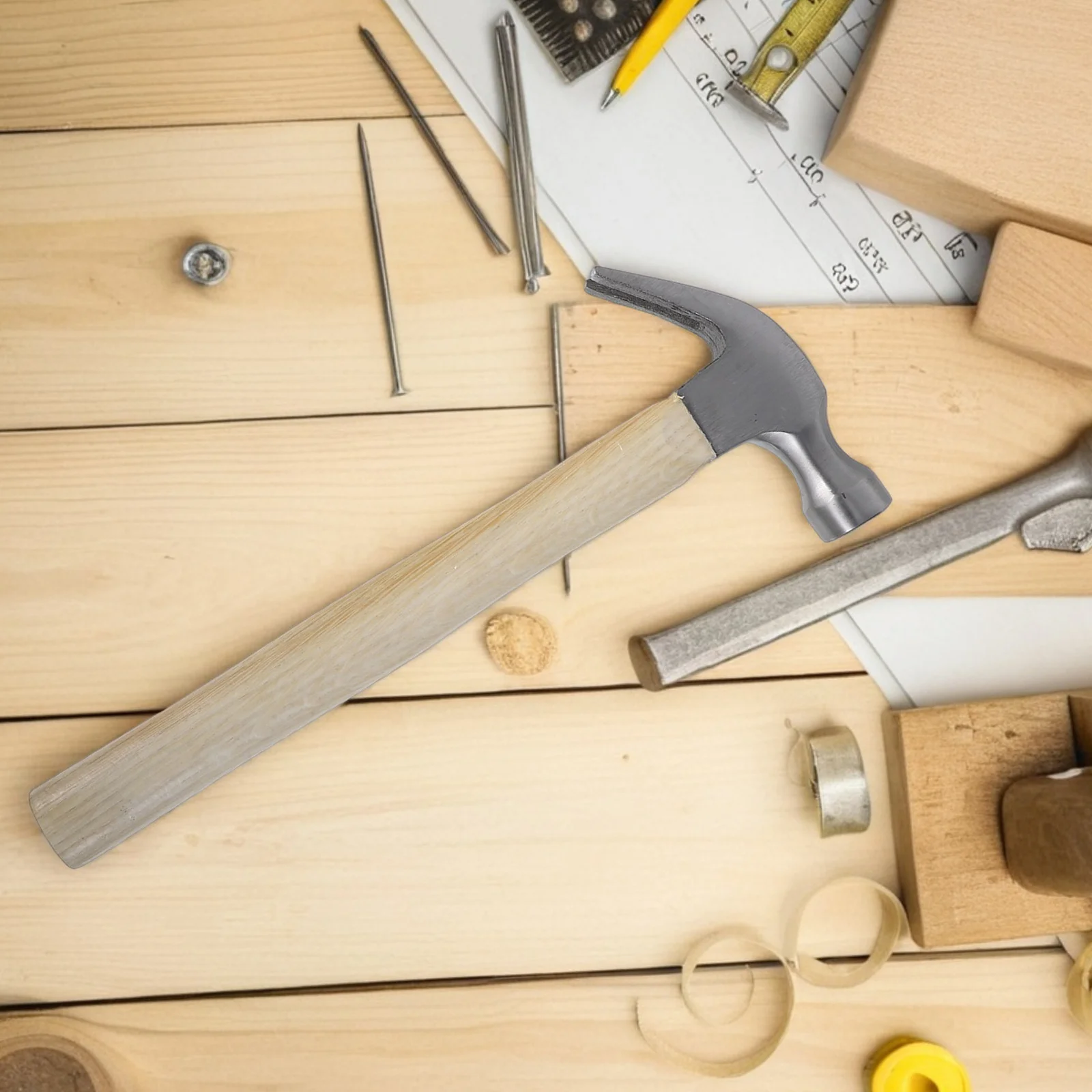 

Dual Head Woodworking Hammer Solid Hardwood Handle Versatile Use for Carpentry Construction Home Projects Multifunctional Claw