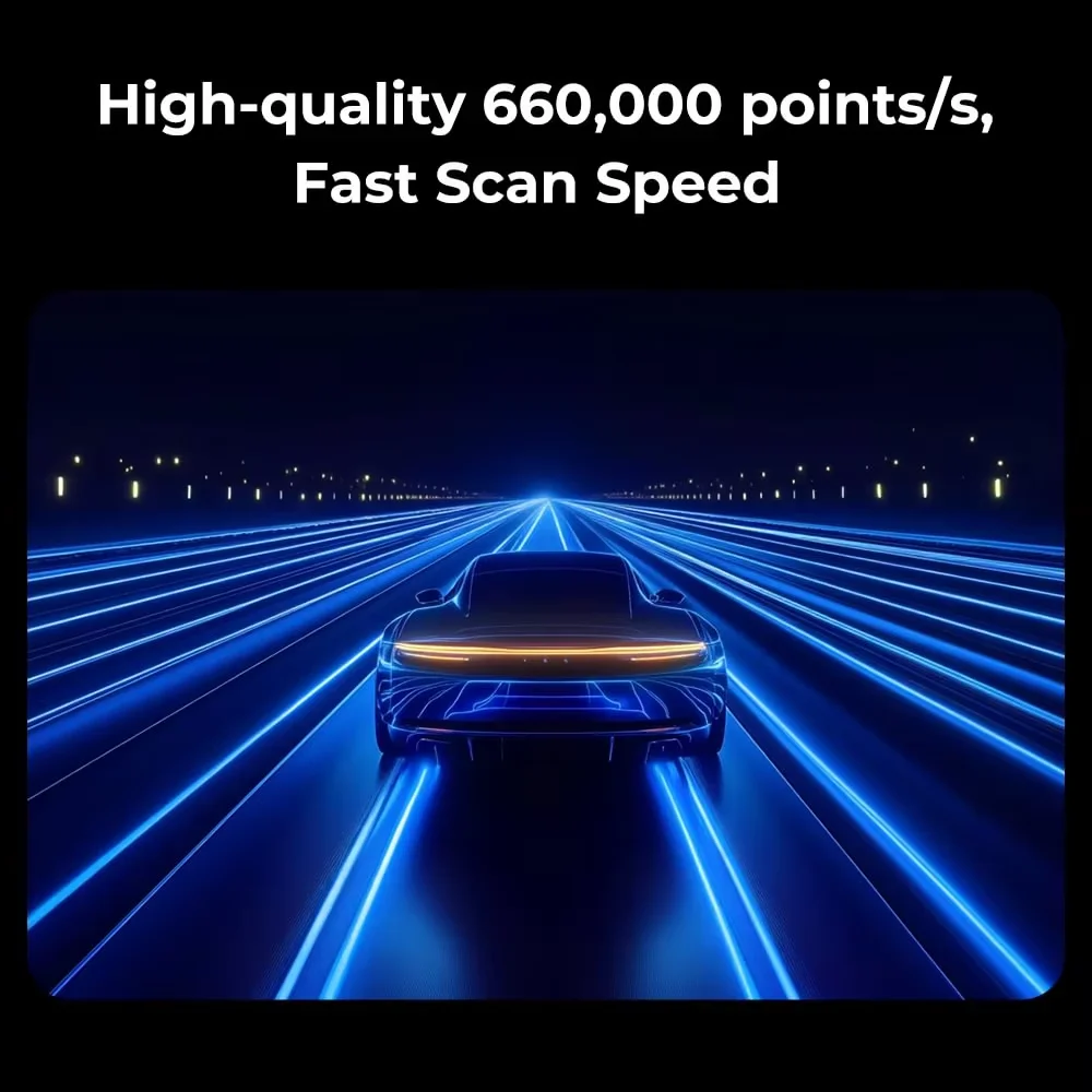 

Creality Raptor Pro 3D Scanner Dual Mode 22+7 Blue Laser Line/NIR 0.02mm Accuracy 60FPS Anti-Shake Tracking 24Bit Color Scanning