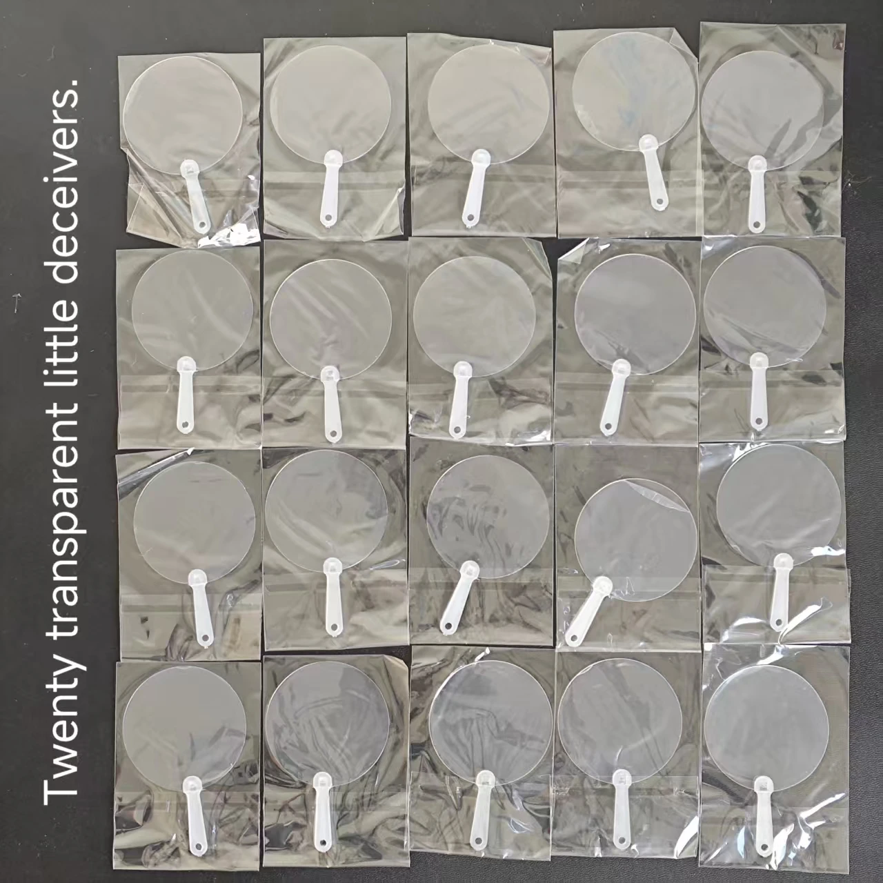 Transparent Small Fan Suitable for Students' DIY Painting, Home Decoration and Home Craft Fan
