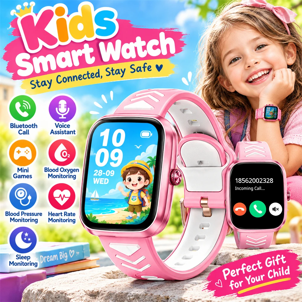 Smartwatch Digital Watches For Girls - Relógio inteligente LIGE para adolescentes, meninos