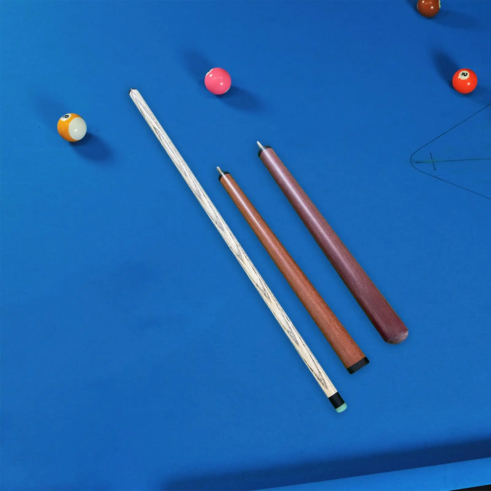Billiard Pool Cue Stick Jump Cue Portable Training Three Sections Pool Stick