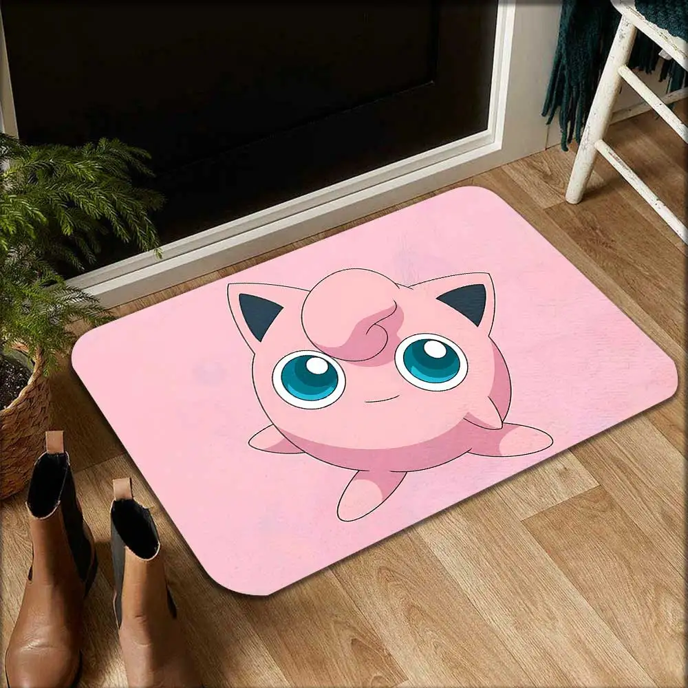Alfombras de baño Kawaii Jigglypuffs، felpudo deentrada، alfombra de bienvida، decoración de cocina، alfombras suaves para
