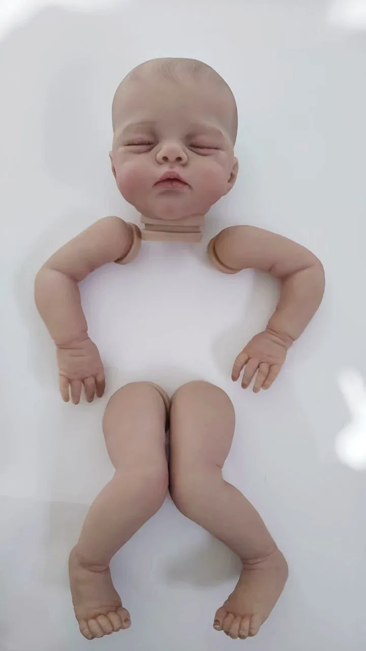 19 inch Lily/Irys Twins al geschilderde kits/een geschilderd blanco herboren pop kit Soft Touch frisse kleur pop onderdelen met stoffen lichaam