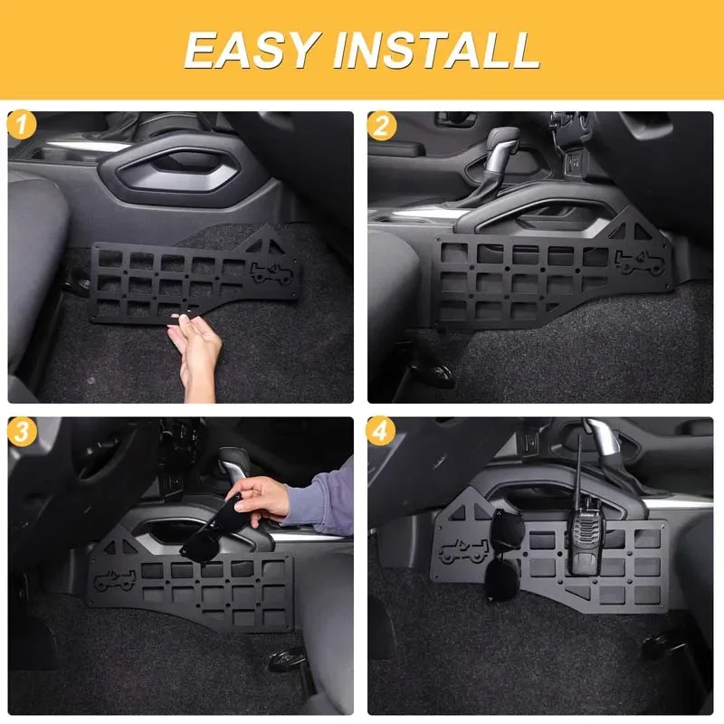 For Nissan Frontier 2022-2024 Aluminum Alloy Black Car Central Control Two Side Case Rack Car Interior Modification Accessories