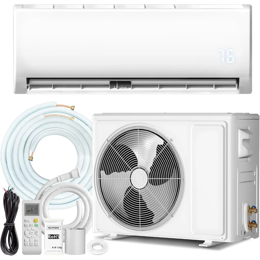 

12000 BTU Mini Split AC/Heating System with Inverter, 19 SEER2 115V Energy Efficient Ductless Wall-Mounted Air Condit.Customized