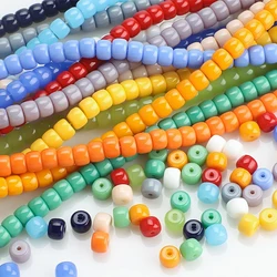 60Pcs/Lot 6x8mm Crystal Glass Loose Cylindrical Shape Crafts Beads For Jewelry Making Supplies DIY Necklaces Bracelet Garment