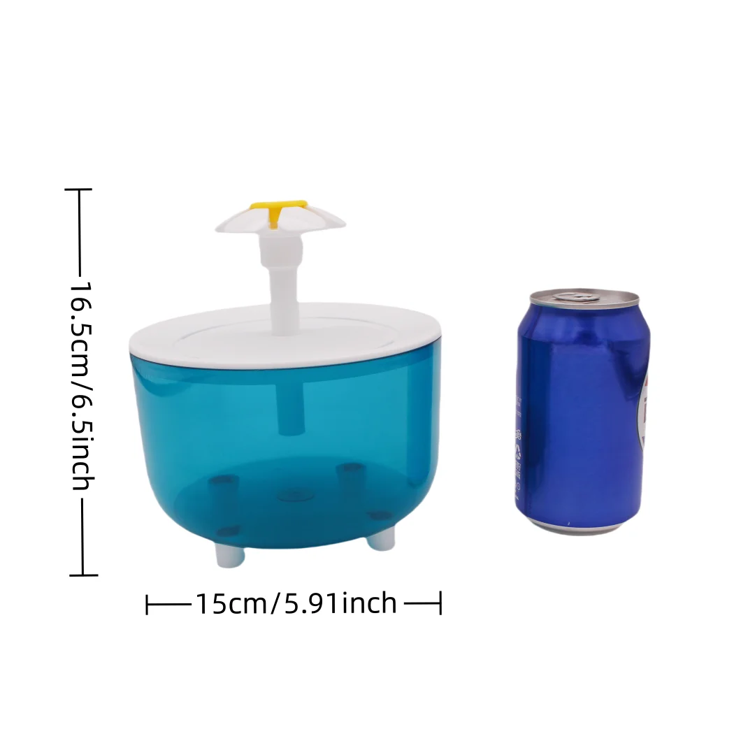 Katzen-Trinkbrunnen, 1,2L Zirkulierender Haustier-Wasserspender, USB-Betrieben, Geräuscharm, mit Filterschaum für Katzen und Kleine Hunde – Detail 5