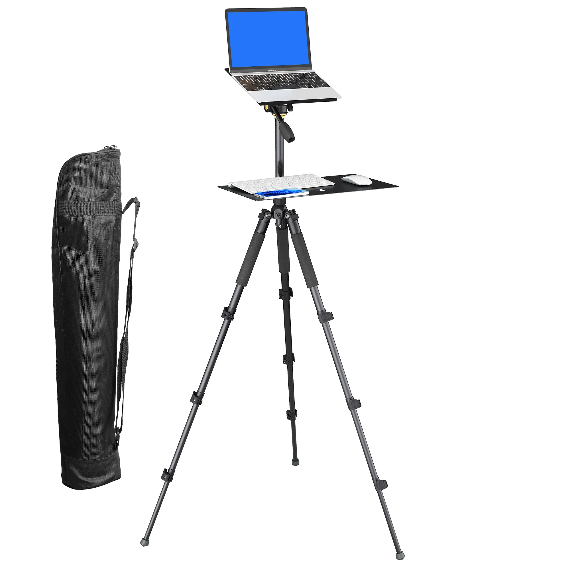 QZSD Portable Projector Laptop Tripod Stand Adjustable Light Tripod Stand 180 degree rotation Tablet Computer Tripod Stand