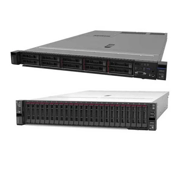 ThinkSystem SR645 Rack Server A 2S 1U rack server being equipped with two AMD EPYC 7002 series CPUs